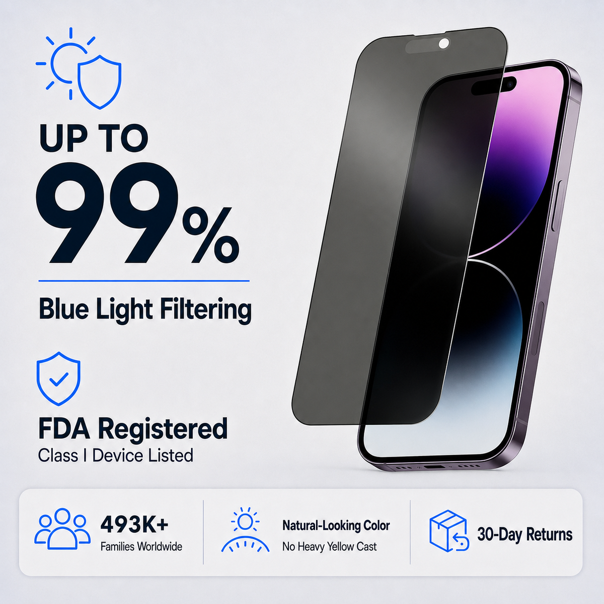 Ultra HD & Privacy Glass Screen Protector for iPhone 14 PRO