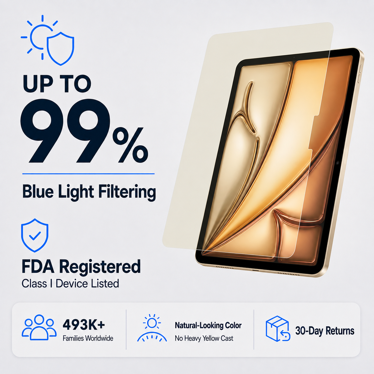Ultra HD Glass Screen Protector for 13-inch iPad Air 6/7 (2024-2025)