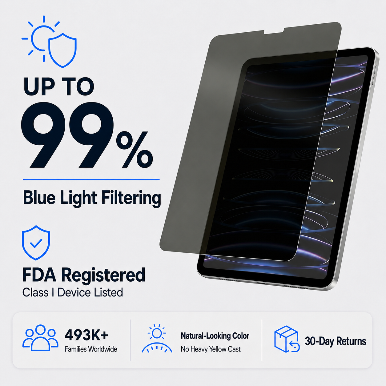 Ultra HD & Privacy Glass Screen Protector for 12.9-inch iPad Pro (2018-2022)