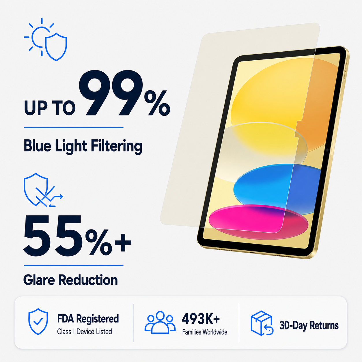 Anti Glare Matte Glass Screen Protector for 10.9-inch iPad 11 2025