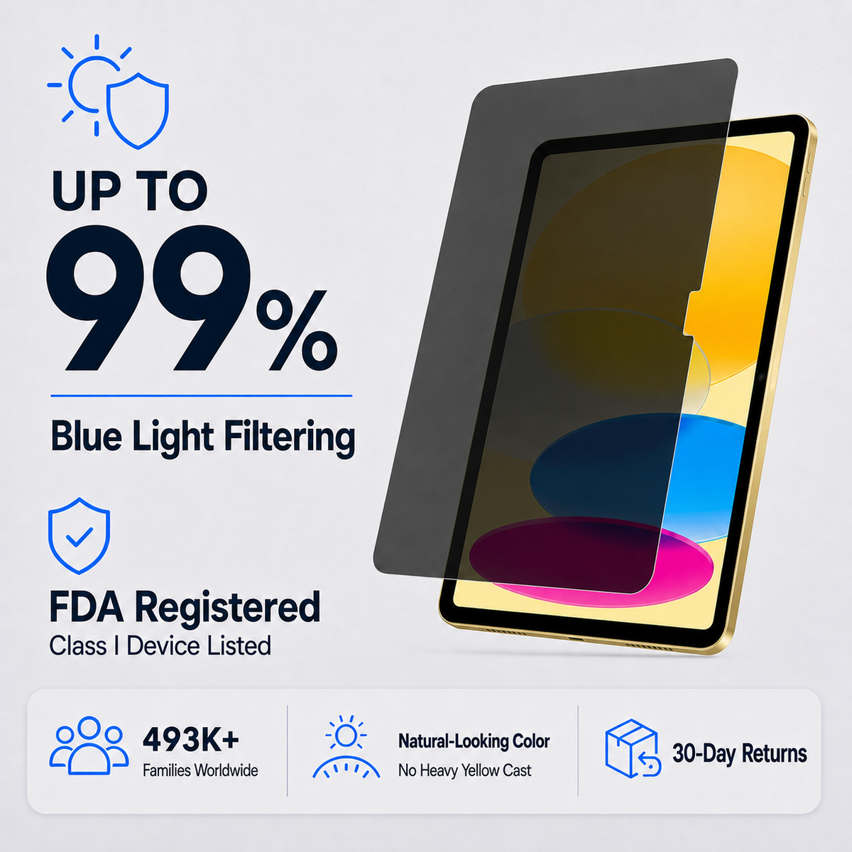 Ultra HD & Privacy Glass Screen Protector for 10.9-inch iPad 11 2025