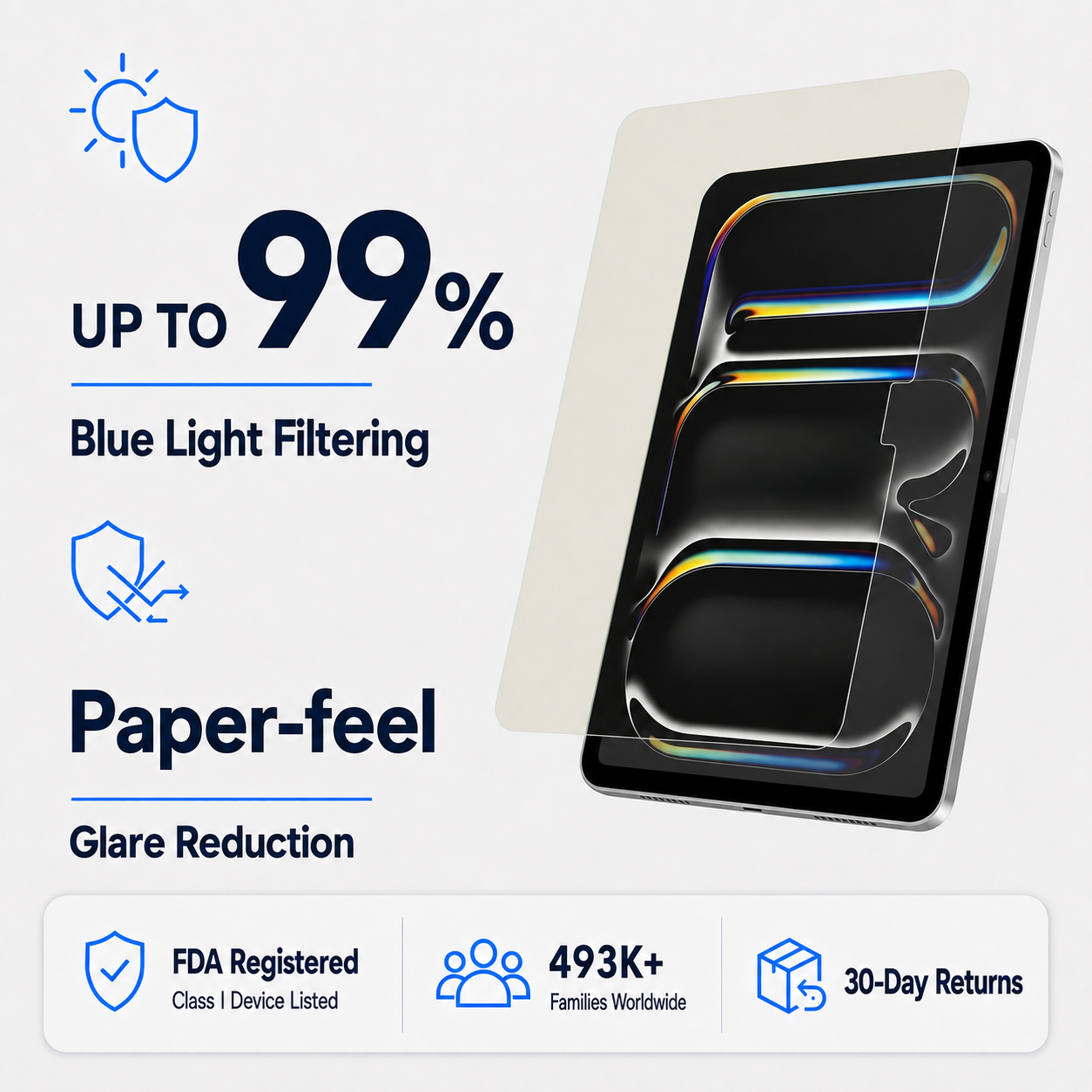 Paper-feel Matte PET Screen Protector for 13-inch iPad Pro (2024-2025)
