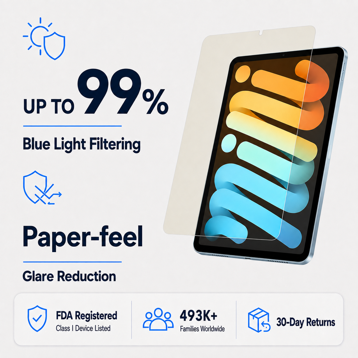 Paper-feel Matte PET Screen Protector for iPad Mini 7/6