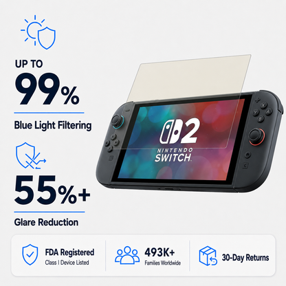 Anti Glare Matte Glass Screen Protector for Nintendo Switch 2