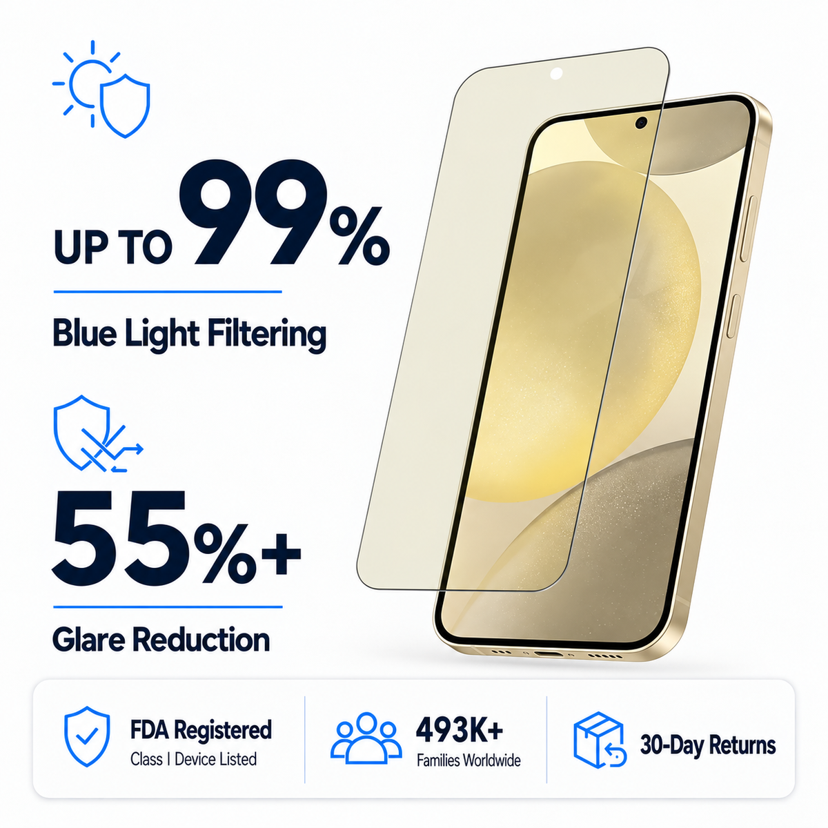 Anti Glare Matte Glass Screen Protector for Samsung Galaxy S24