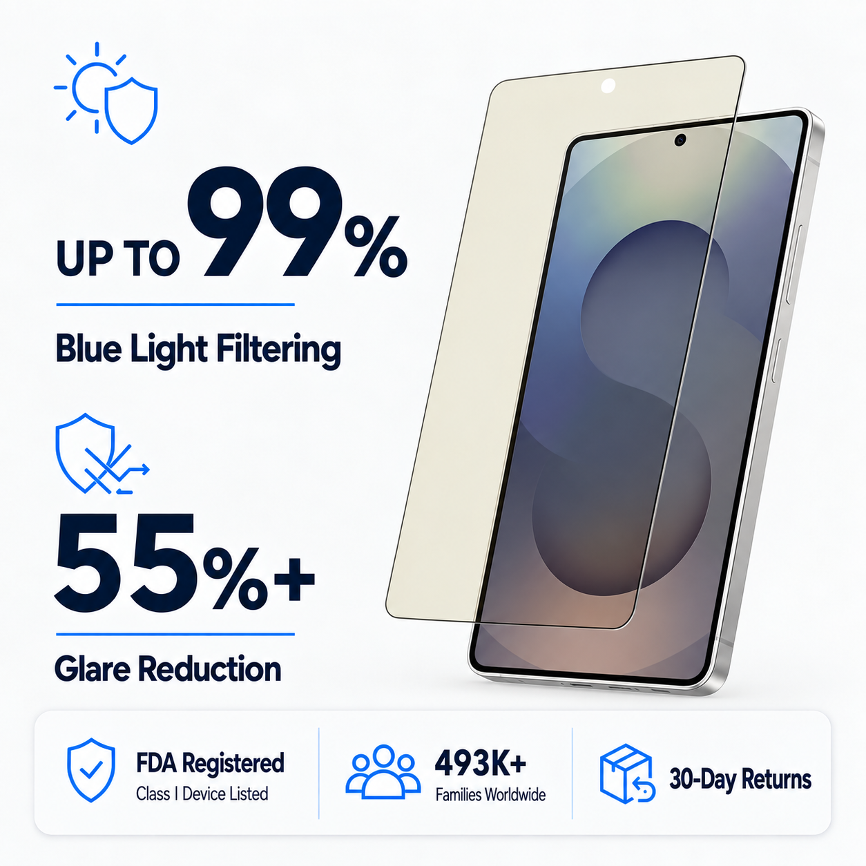 Anti Glare Matte Glass Screen Protector for Samsung Galaxy S25 Ultra