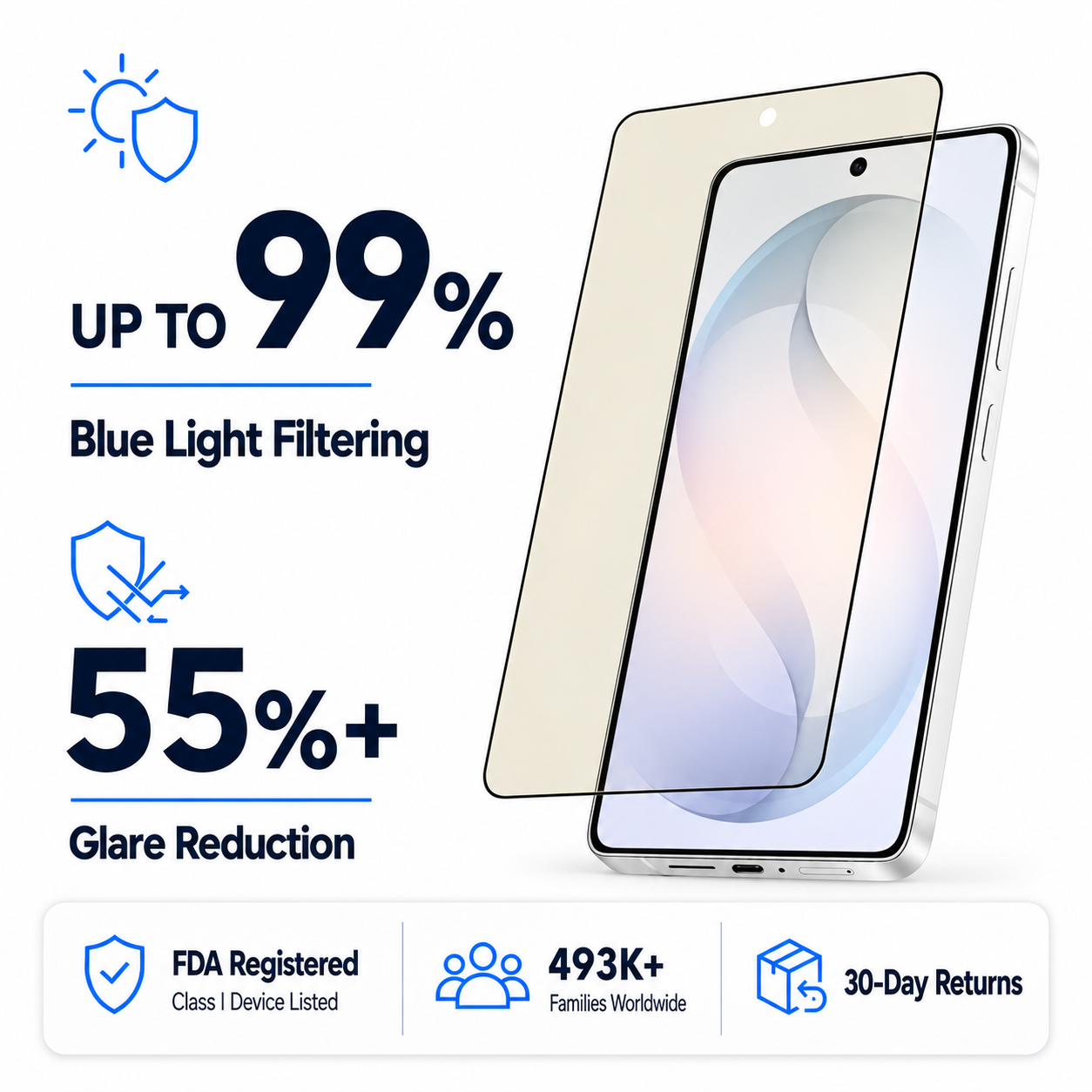 Anti Glare Matte Glass Screen Protector for Samsung Galaxy S26