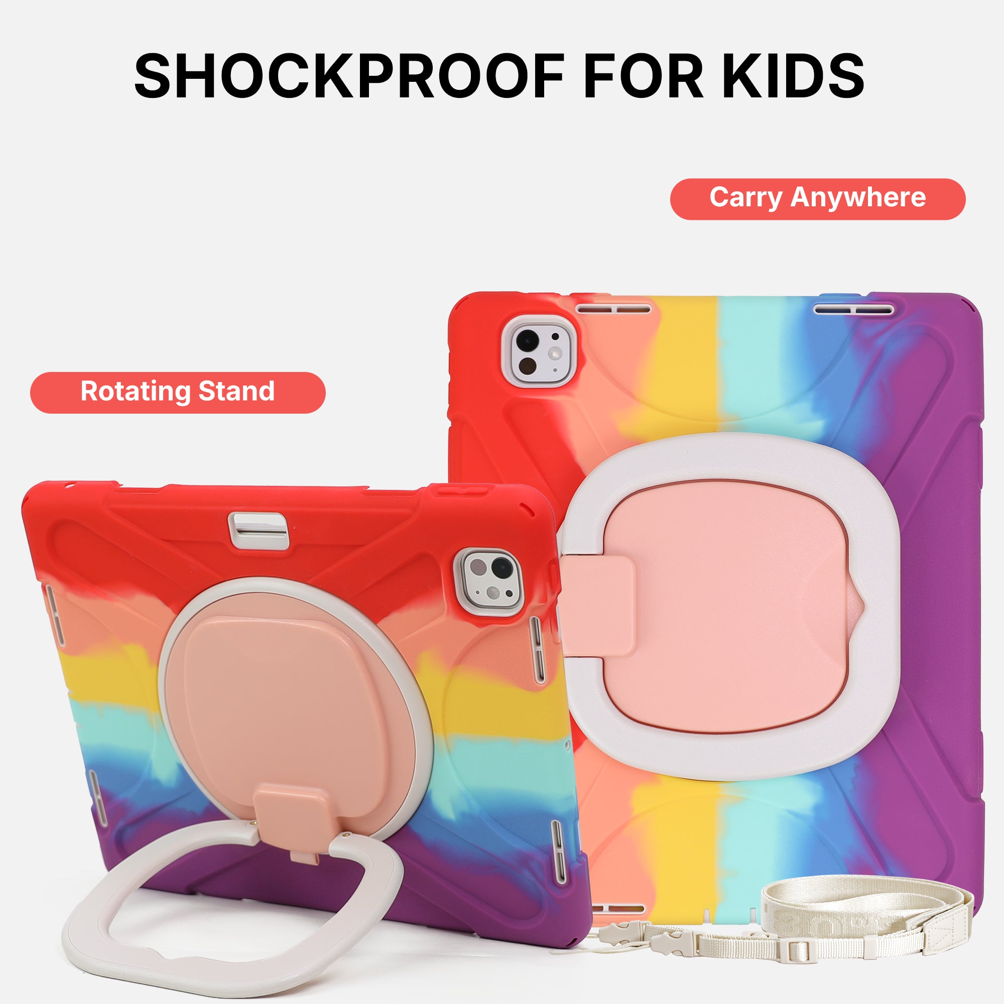 Rainbow Kids Case for iPad