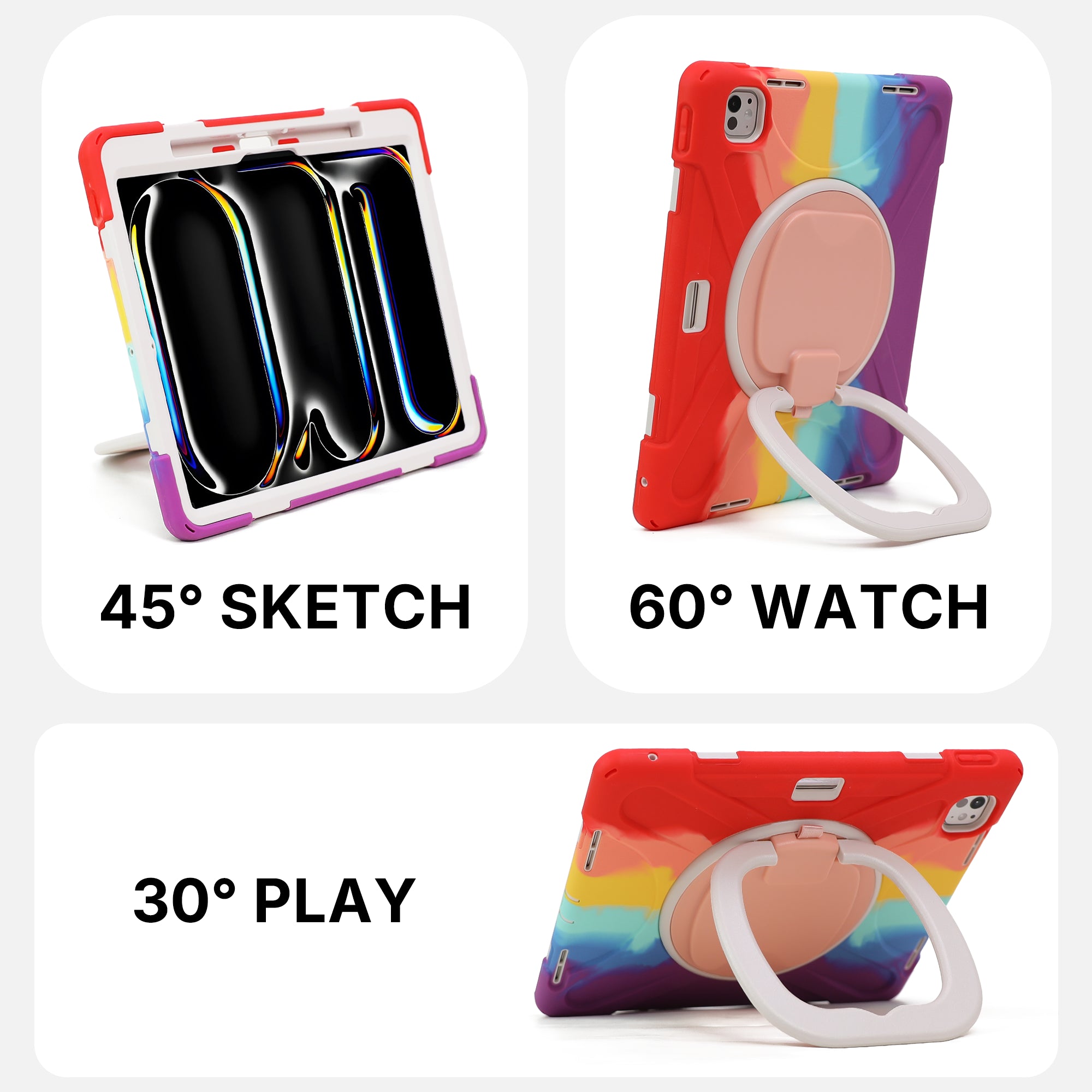 Rainbow Kids Case for iPad