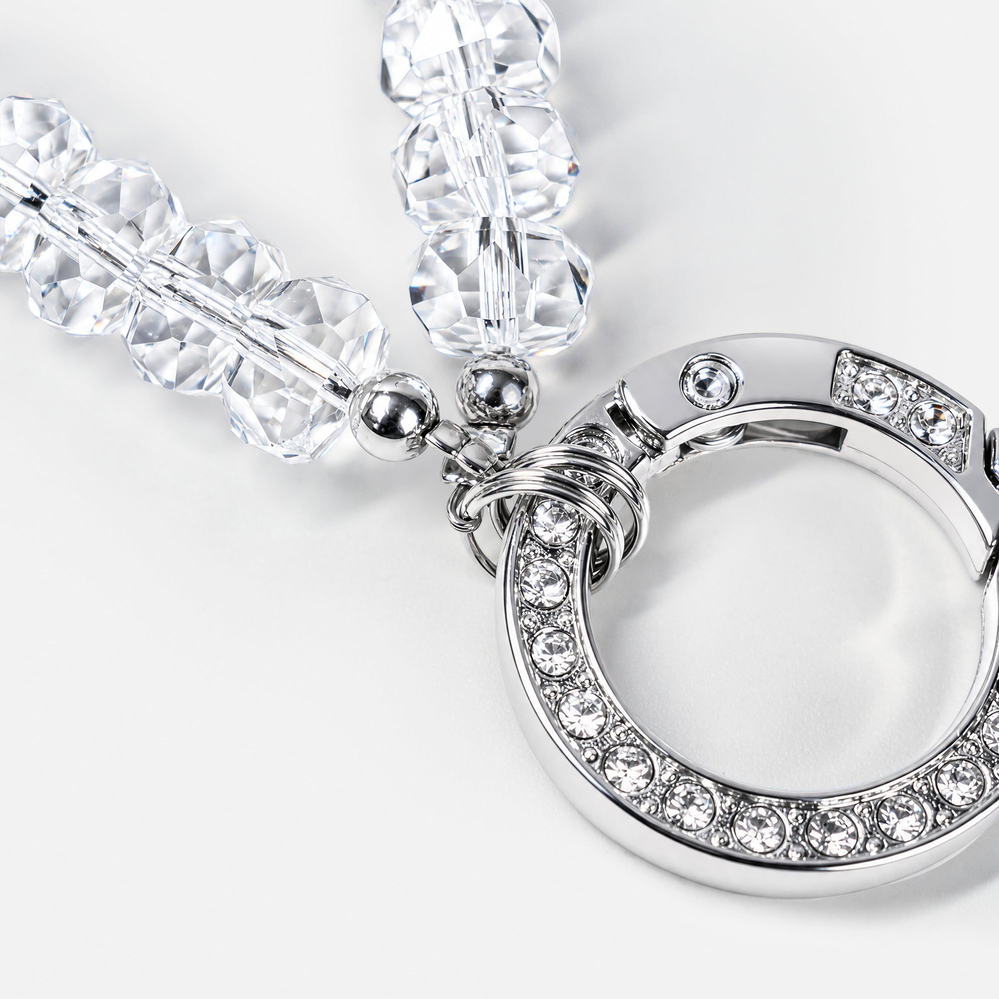 Crystal Flower Phone Chain