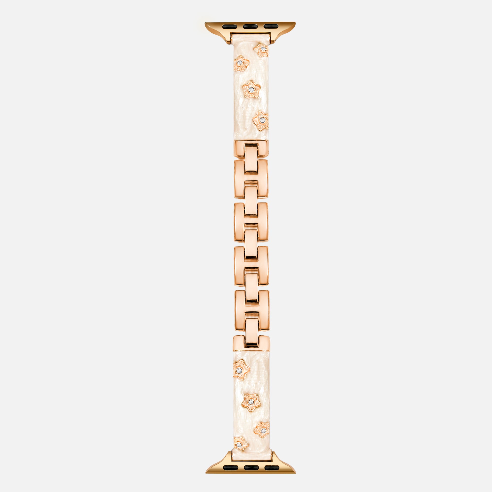 Glittered Flower Diamond Metal Band for Apple Watch