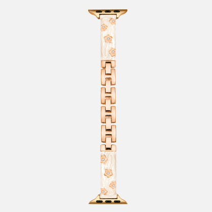 Glittered Flower Diamond Metal Band for Apple Watch