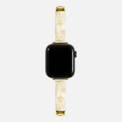Glittered Flower Diamond Metal Band for Apple Watch