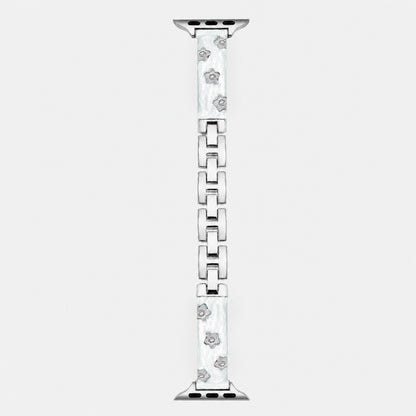 Glittered Flower Diamond Metal Band for Apple Watch