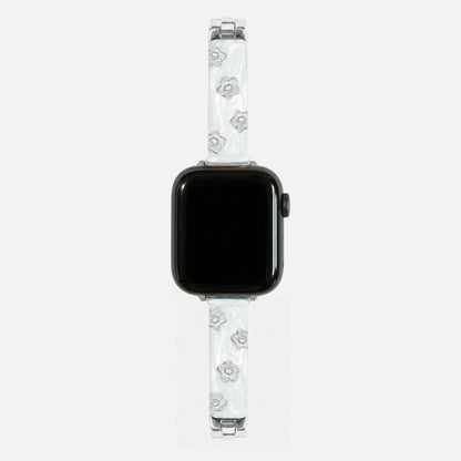Glittered Flower Diamond Metal Band for Apple Watch