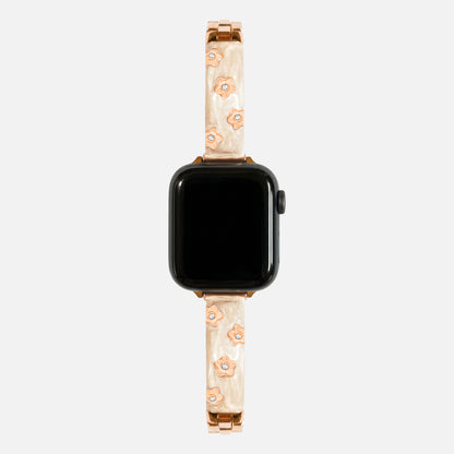 Glittered Flower Diamond Metal Band for Apple Watch