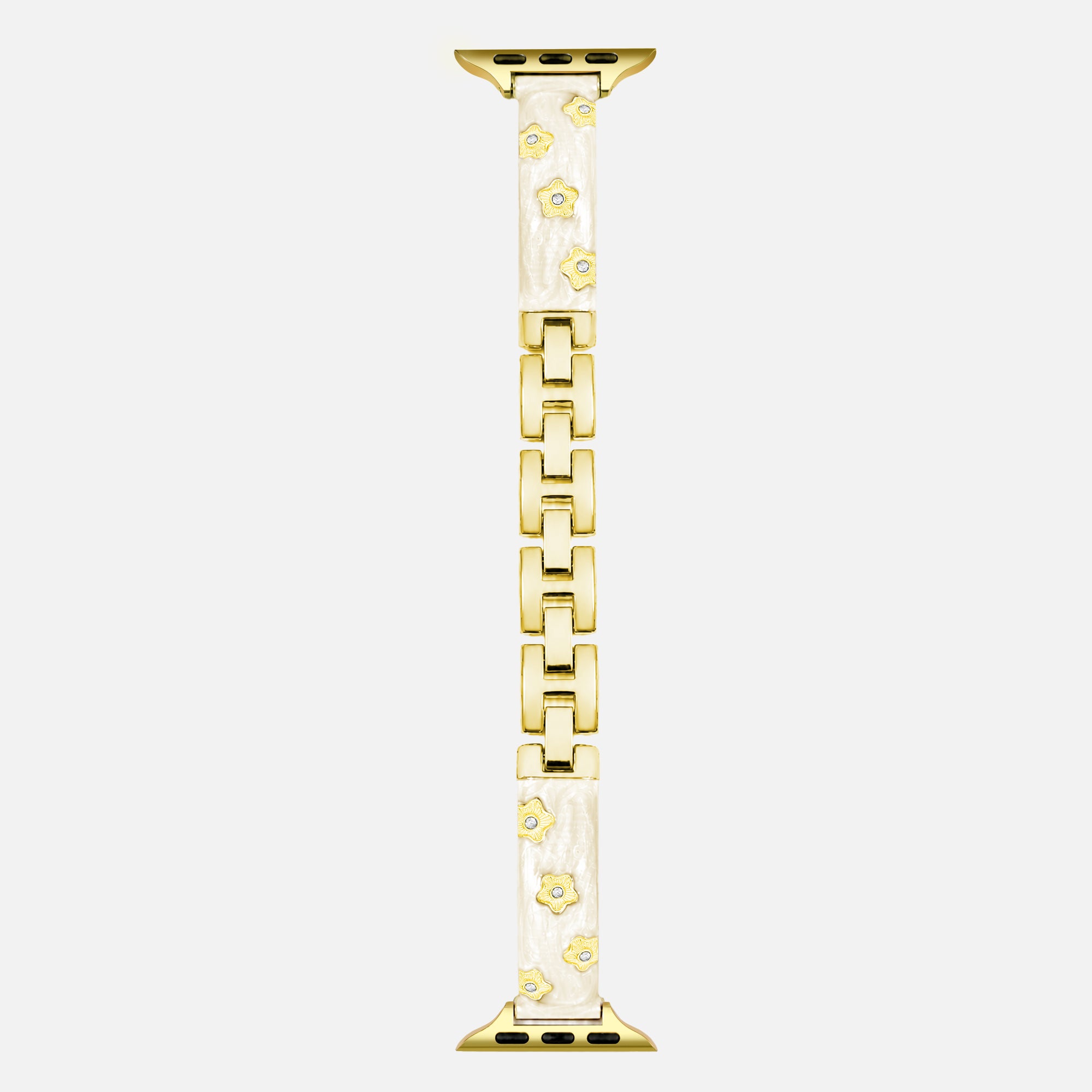 Glittered Flower Diamond Metal Band for Apple Watch