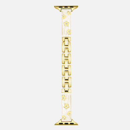 Glittered Flower Diamond Metal Band for Apple Watch