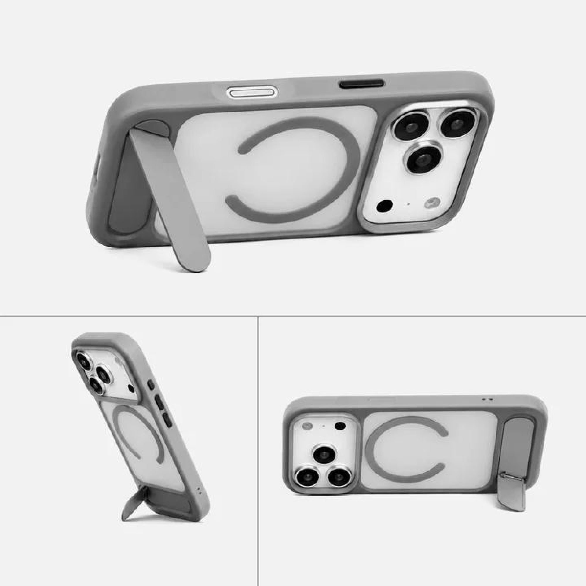 Matte Magnetic Kickstand iPhone Case