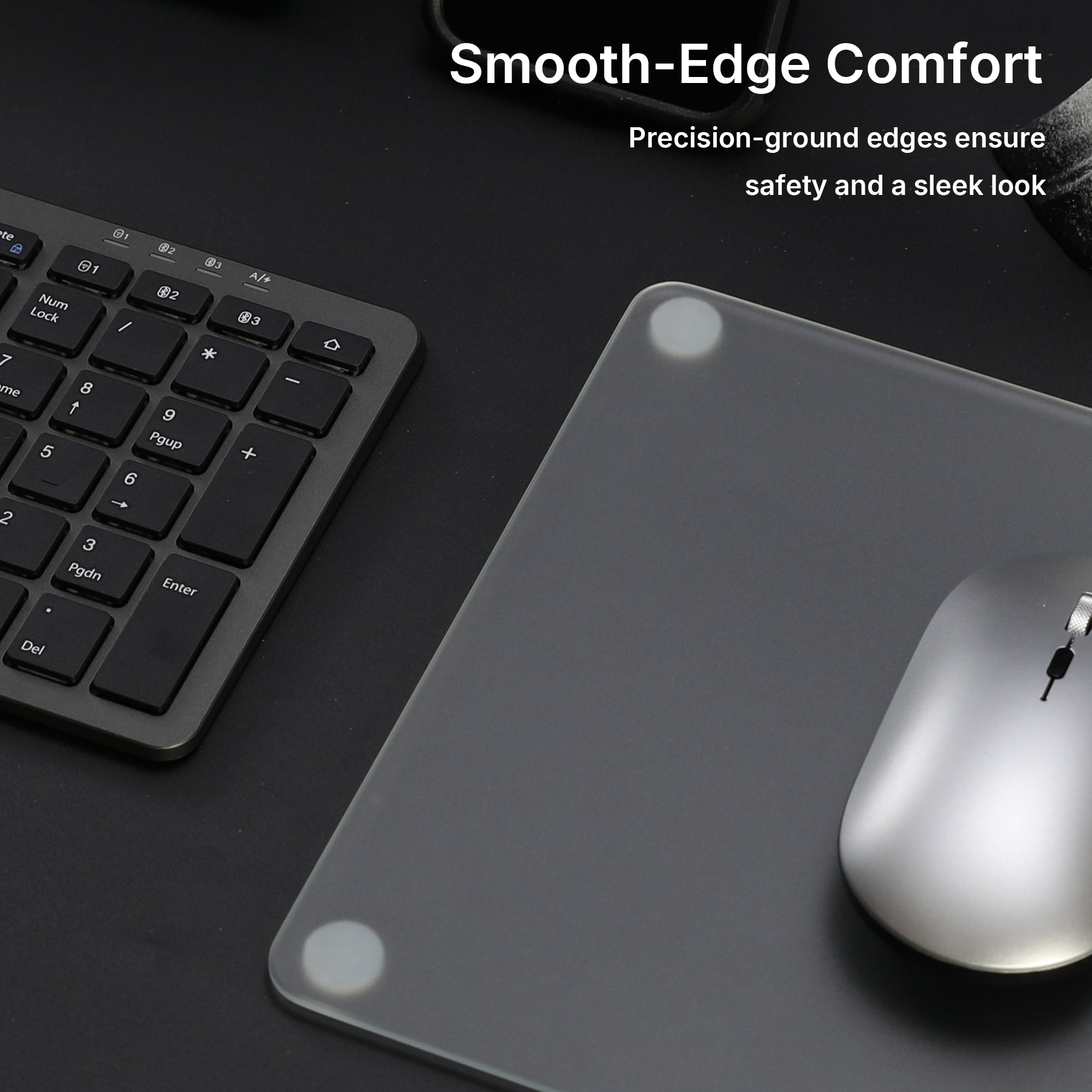 Matte Transparent Glass Mouse Pad