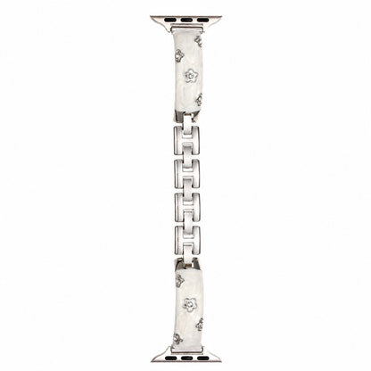 Glittered Flower Diamond Metal Strap for Apple Watch