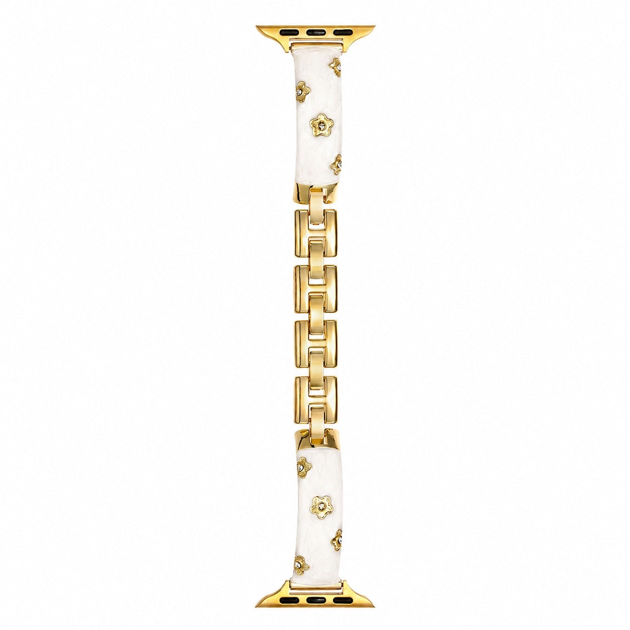 Glittered Flower Diamond Metal Strap for Apple Watch