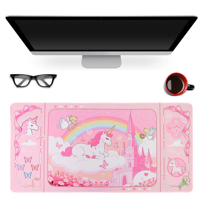 Pink Unicorn Animals Desk Mouse Pad
