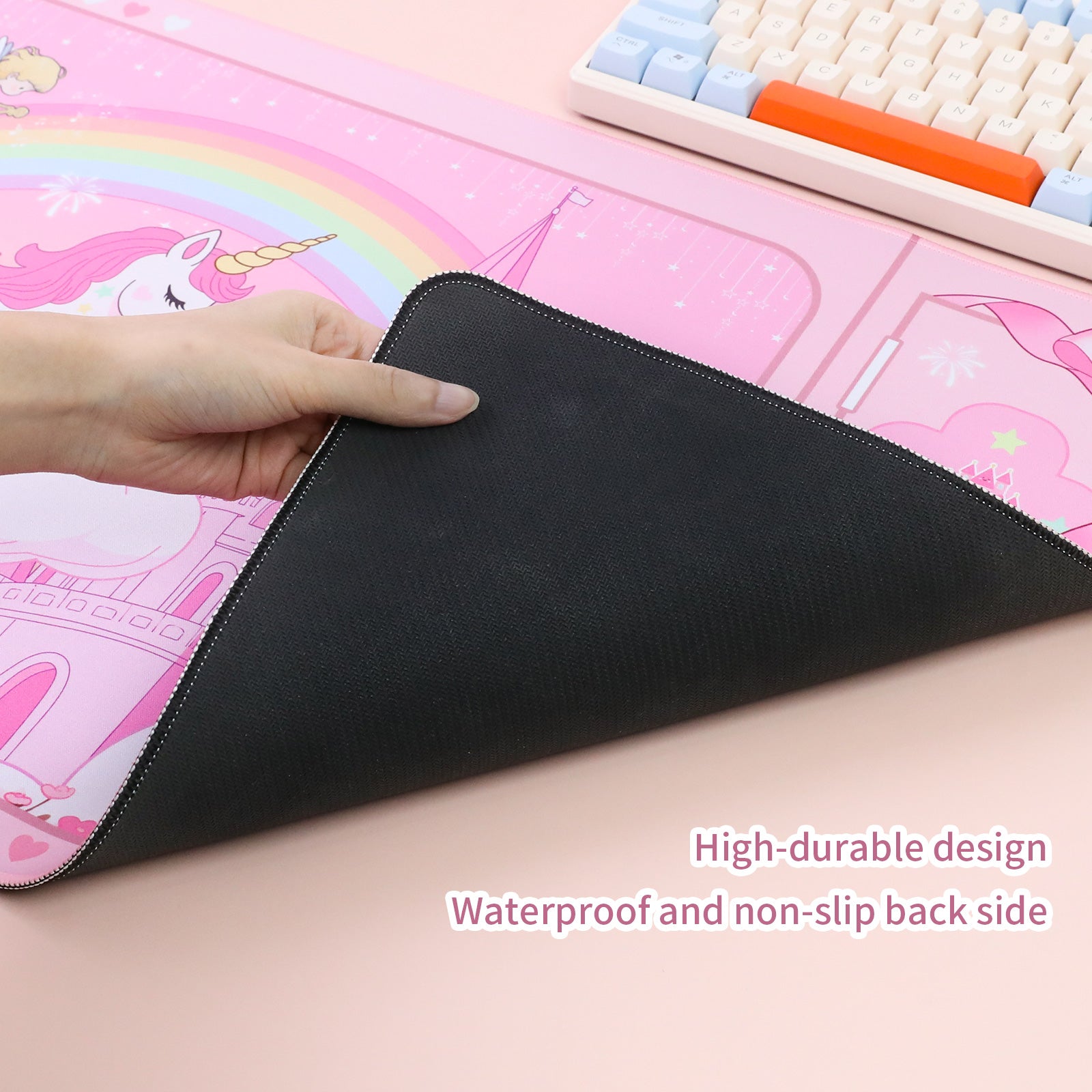 Pink Unicorn Animals Desk Mouse Pad