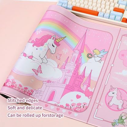 Pink Unicorn Animals Desk Mouse Pad