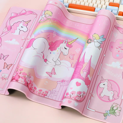Pink Unicorn Animals Desk Mouse Pad
