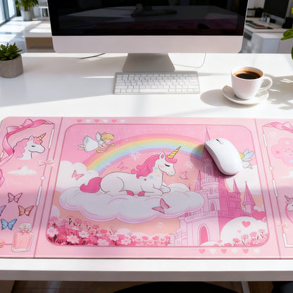 Pink Unicorn Animals Desk Mouse Pad
