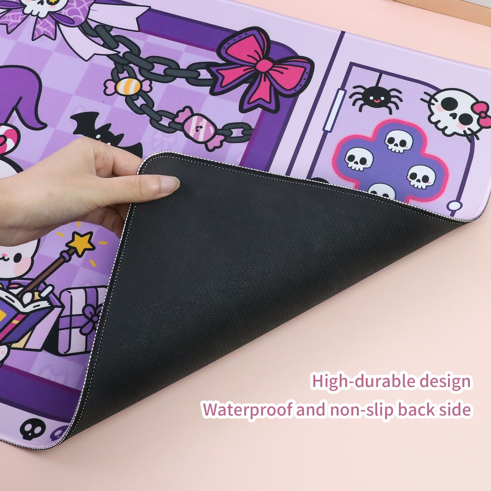 Purple Magic Cat Animals Desk Mouse Pad