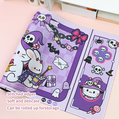 Purple Magic Cat Animals Desk Mouse Pad