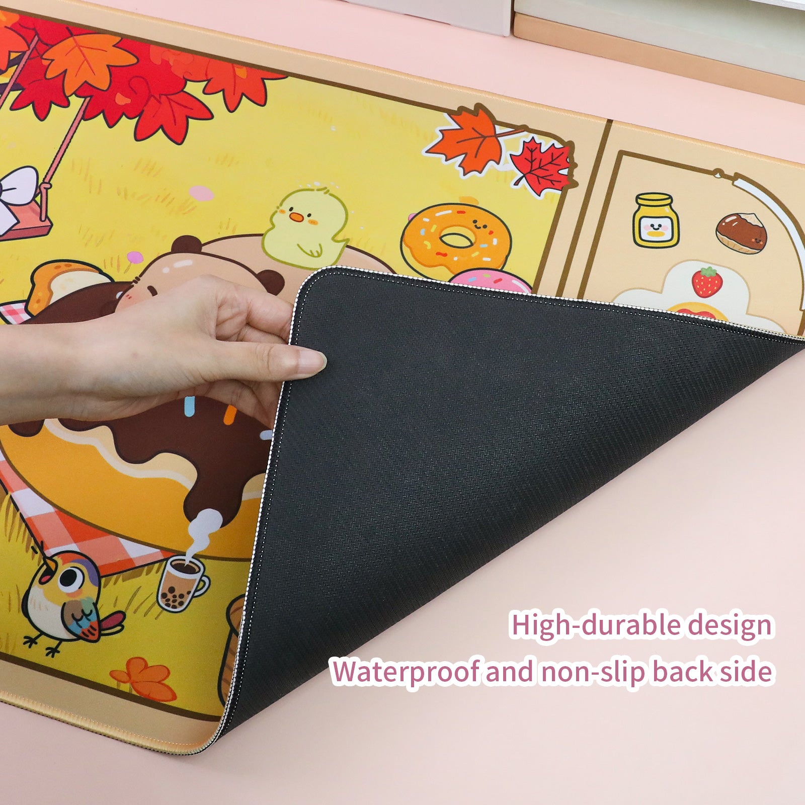 Yellow Capybara Animals Desk Mouse Pad