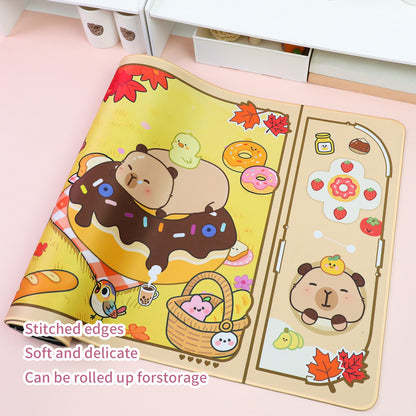 Yellow Capybara Animals Desk Mouse Pad