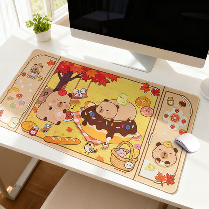 Yellow Capybara Animals Desk Mouse Pad
