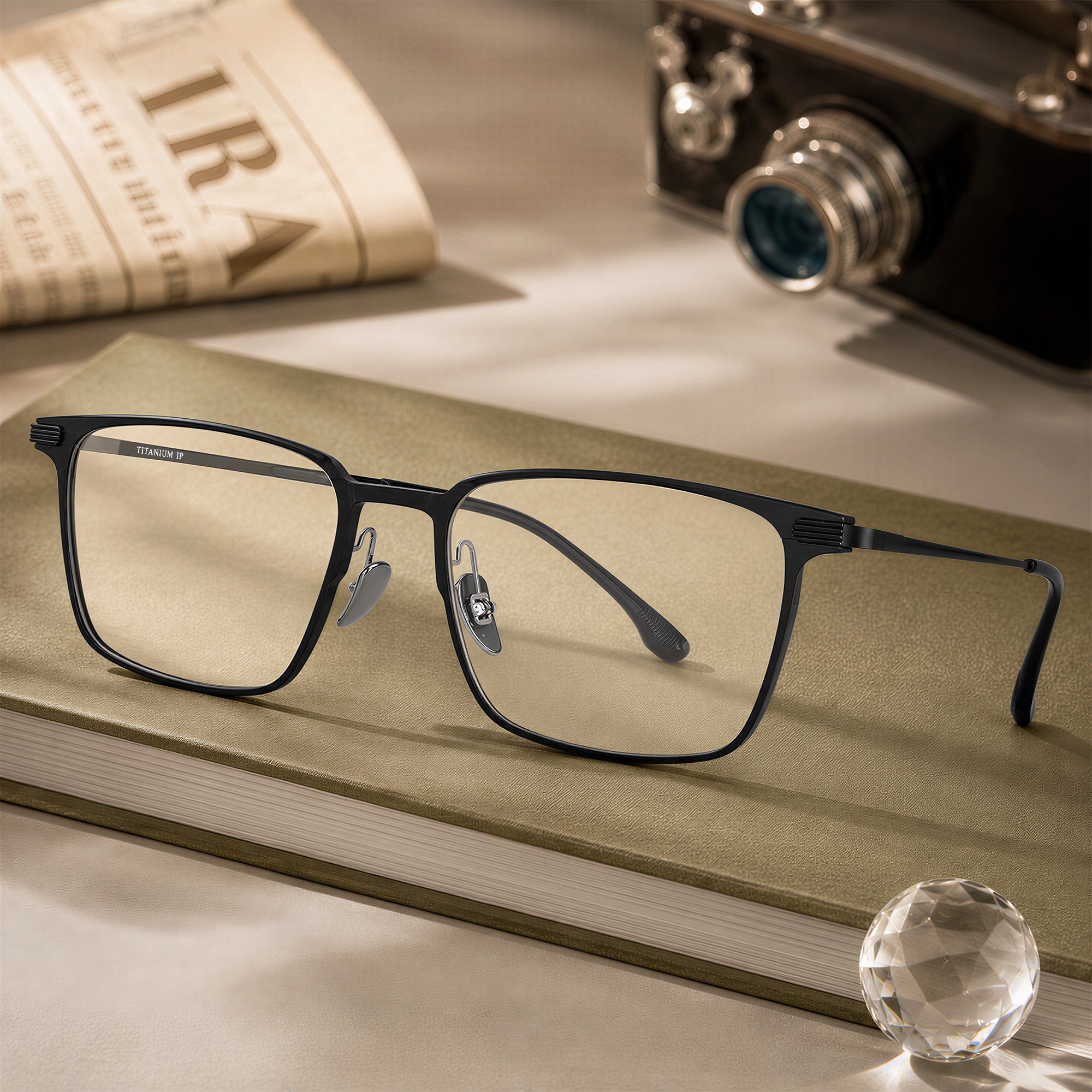 Parma Titanium Square Blue Light Glasses