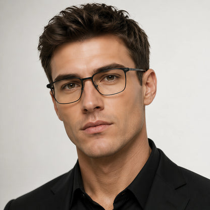 Parma Titanium Square Blue Light Glasses