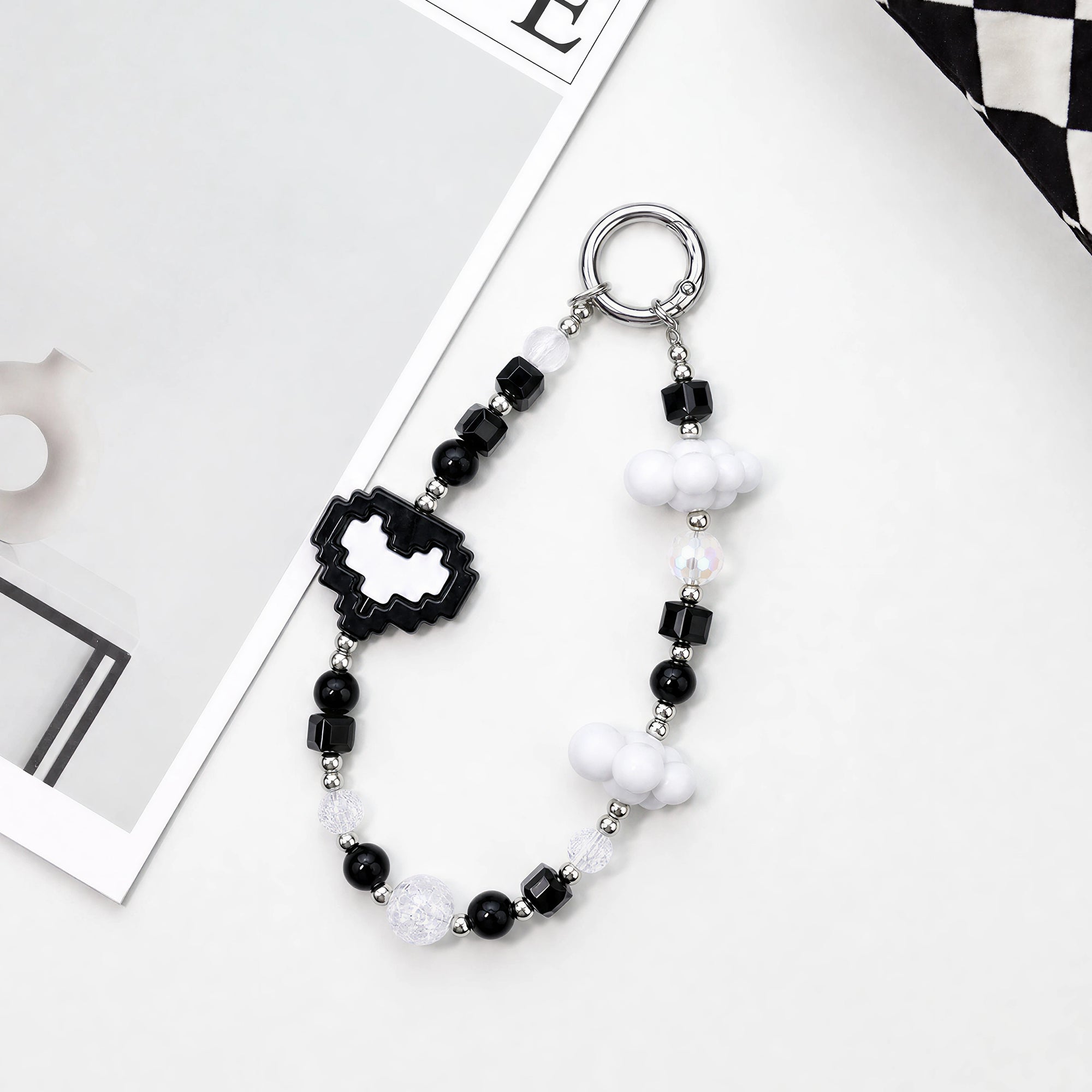 Pixel Heart Phone Strap