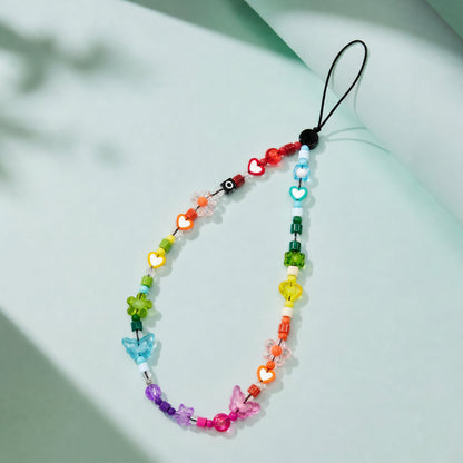 Rainbow Butterfly Phone Strap