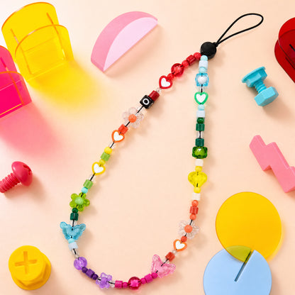 Rainbow Butterfly Phone Strap