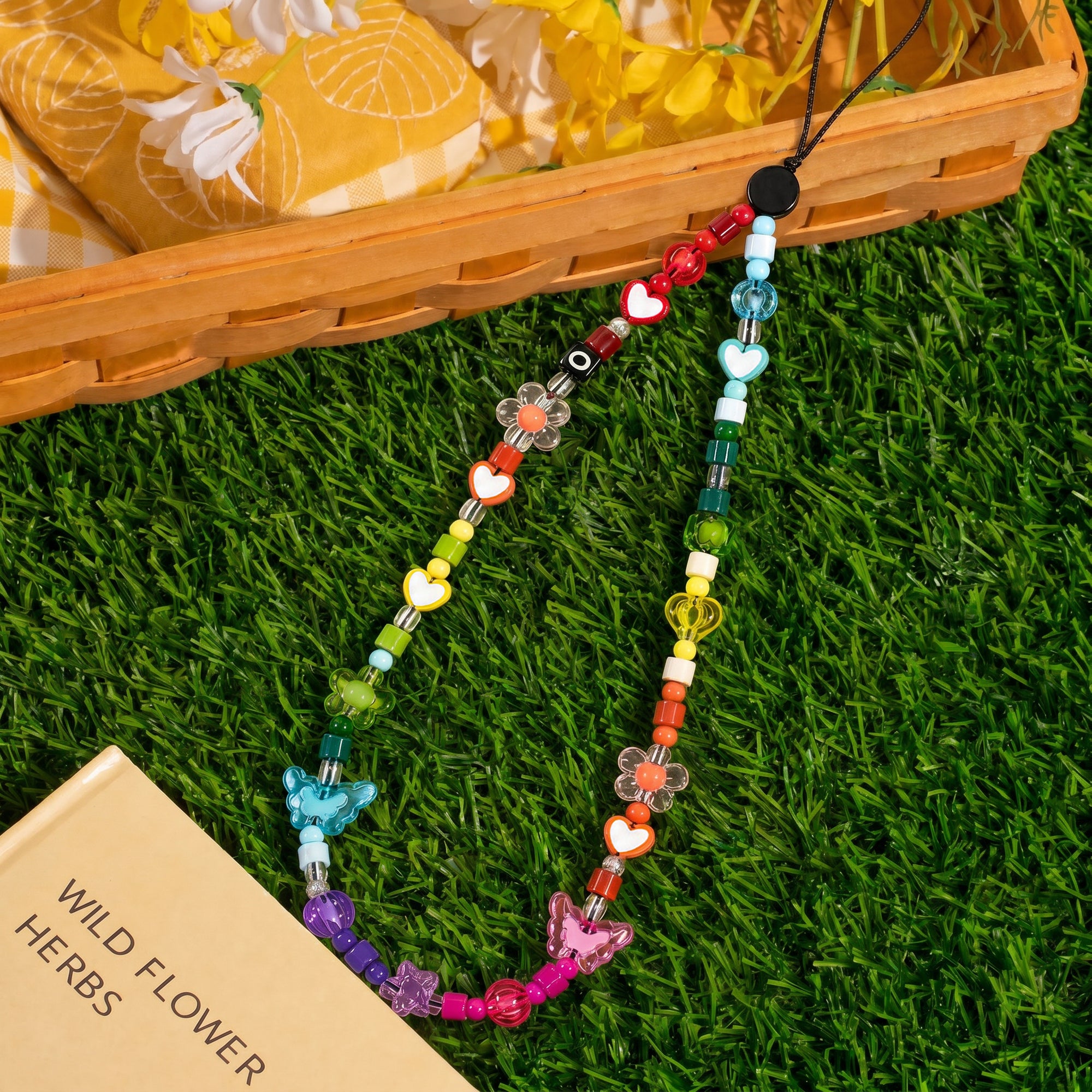 Rainbow Butterfly Phone Strap