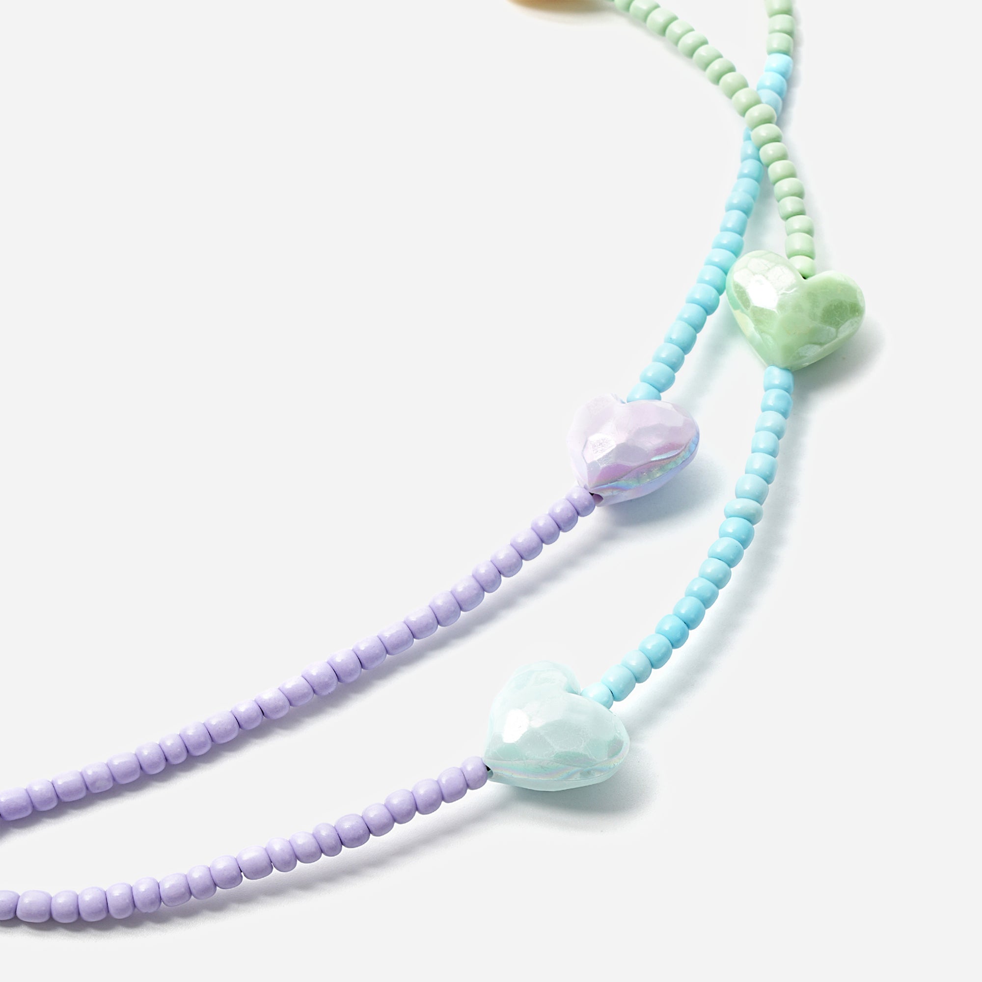 Rainbow Heart Beaded Crossbody Phone Strap
