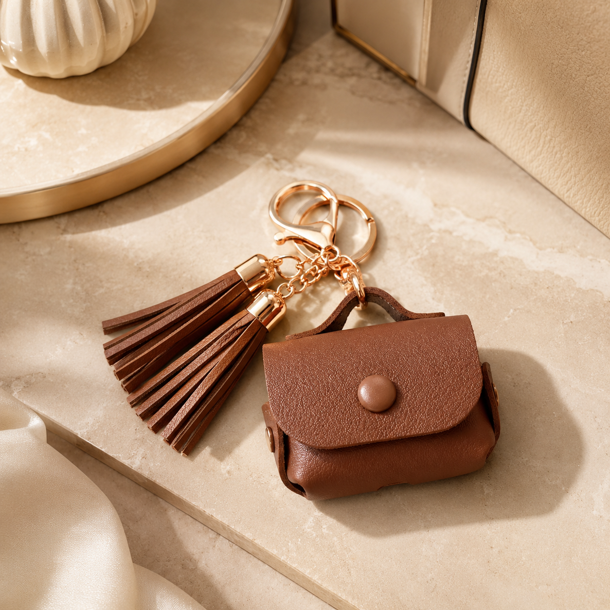 Retro Faux Leather Case for AirPods
