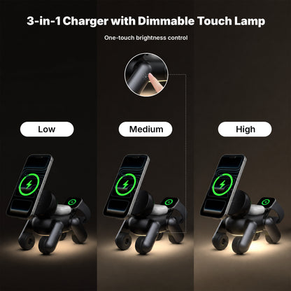 3-in-1 Robot Dog Wireless Charging Stand