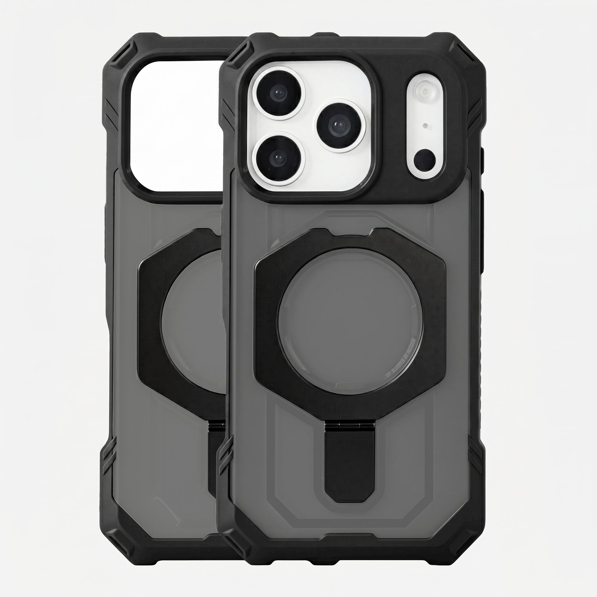 Rugged Armor iPhone Case with Metal Kickstand