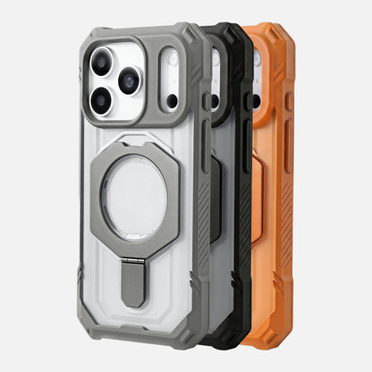Rugged Armor iPhone Case with Metal Kickstand