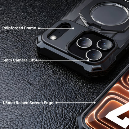Rugged Armor iPhone Case with Metal Kickstand