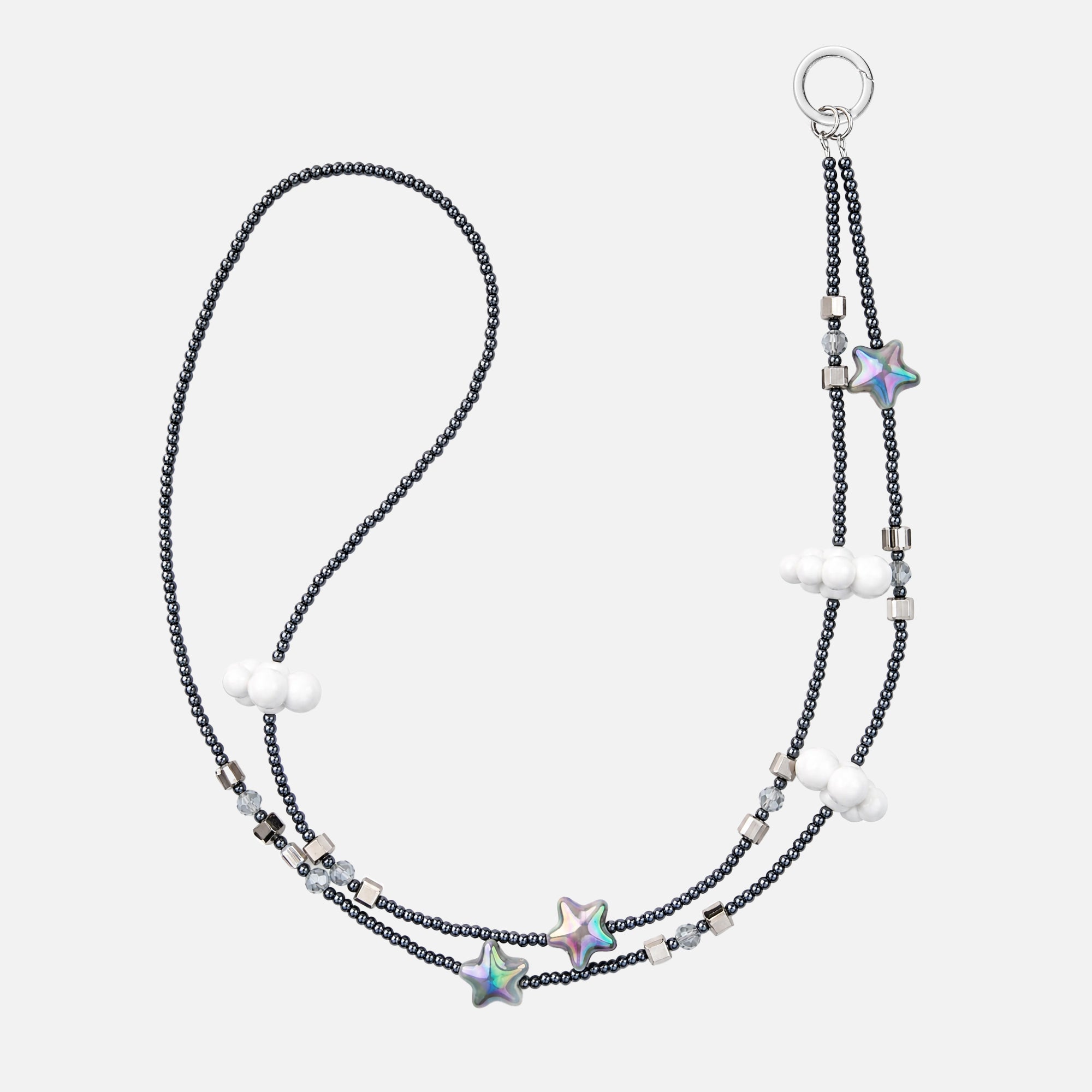 Star & Cloud Beaded Crossbody Phone Strap