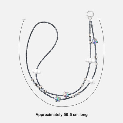 Star & Cloud Beaded Crossbody Phone Strap